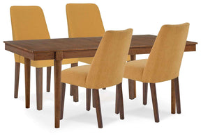 Extension Mustard & Brown Expandable Dining Room Set by Ashley at Eve Furniture