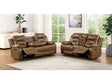 Ezekius Brown Leatherette Reclining Living Room Set by Furniture of America at Eve Furniture
