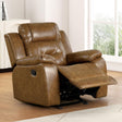 Ezekius Brown Manual Recliner by Furniture of America at Eve Furniture