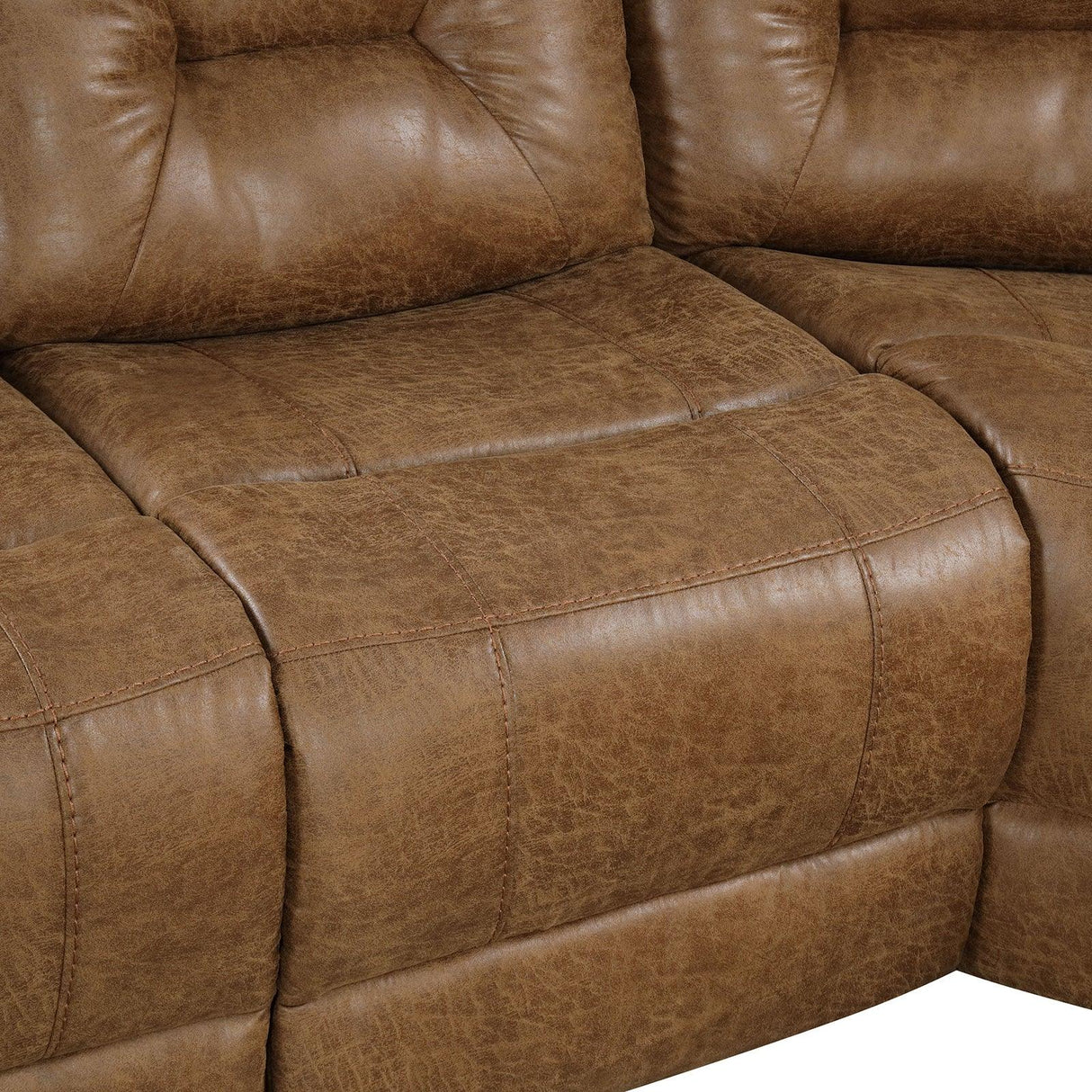Ezekius Brown Manual Reclining Sectional by Furniture of America at Eve Furniture