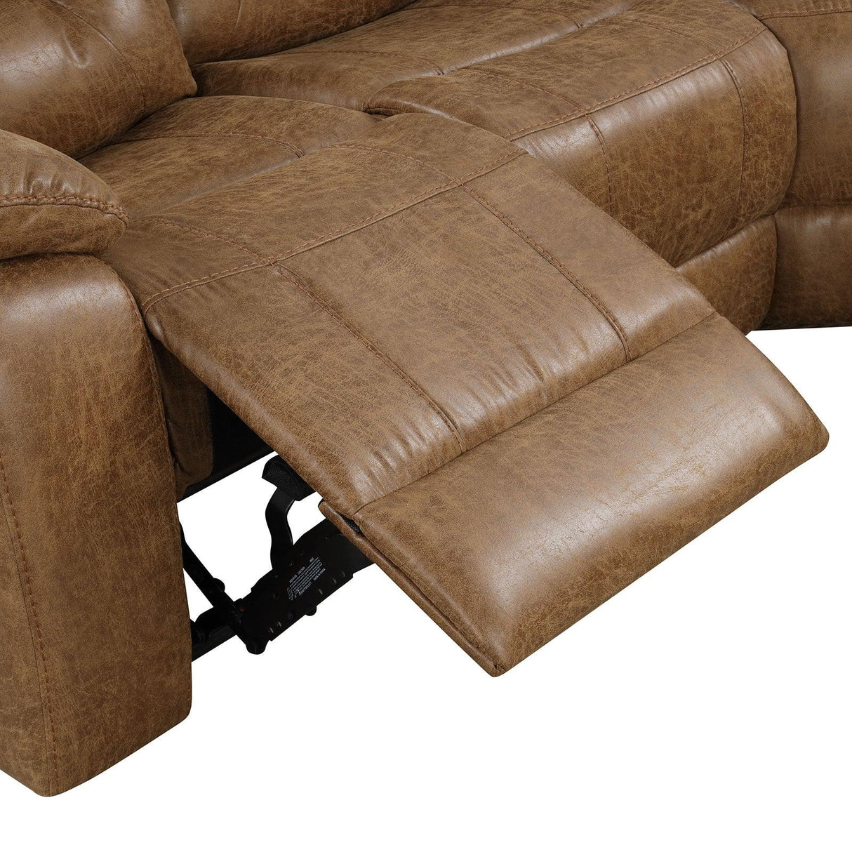 Ezekius Brown Manual Reclining Sectional by Furniture of America at Eve Furniture