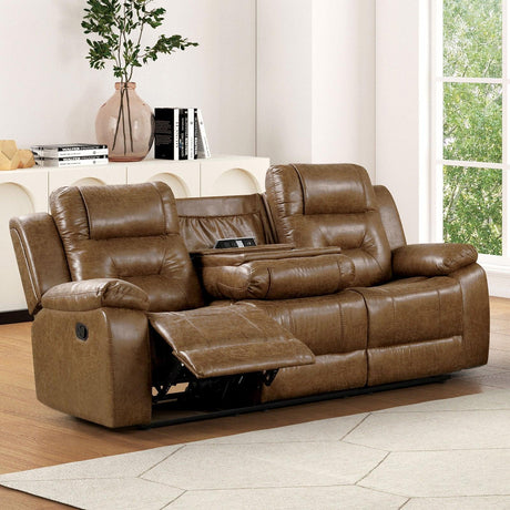 Ezekius Brown Sofa by Furniture of America at Eve Furniture