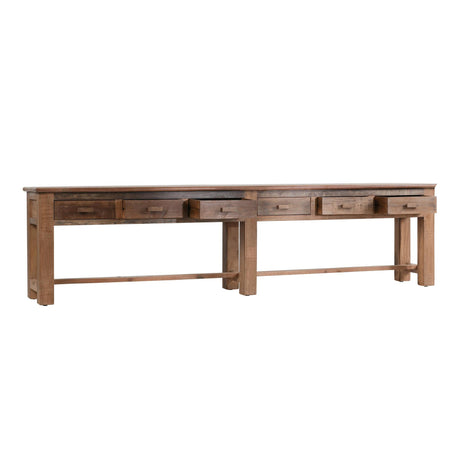 Ezra 6 Drawer Console Table by Classic Home at Eve Furniture