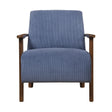 Ezra Blue Accent Chair by Homelegance at Eve Furniture