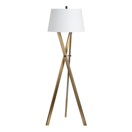 Ezra Brass Floor Lamp by Crestview at Eve Furniture