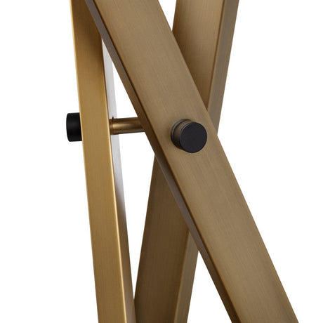 Ezra Brass Floor Lamp by Crestview at Eve Furniture