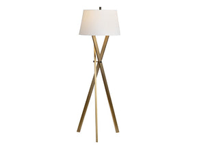 Ezra Brass Floor Lamp by Crestview at Eve Furniture