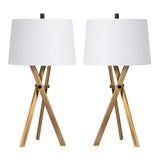 Ezra Brass Table Lamp (Set of 2) by Crestview at Eve Furniture