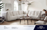 Ezra Cream Fabric 3-Pc Sectional by Diamond Sofa at Eve Furniture