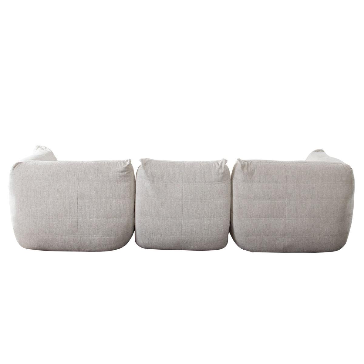 Ezra Cream Fabric 5-Pc Sectional 122" x 122" by Diamond Sofa at Eve Furniture