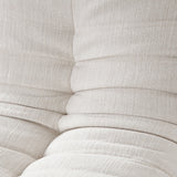 Ezra Cream Fabric 5-Pc Sectional 122" x 122" by Diamond Sofa at Eve Furniture