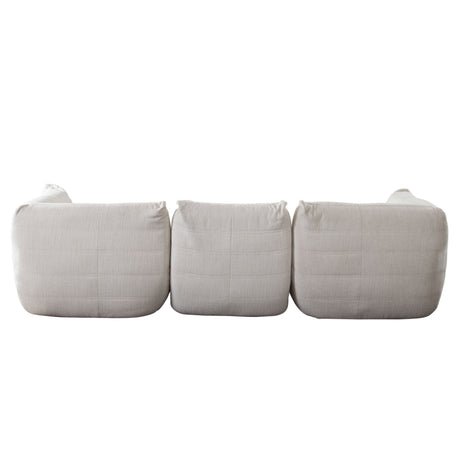 Ezra Cream Fabric 5-Piece Sectional by Diamond Sofa at Eve Furniture