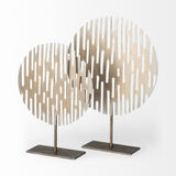 Ezra (Large) 13L x 3W Gold Metal Circular Decorative Object by Mercana at Eve Furniture