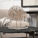 Ezra (Large) 13L x 3W Gold Metal Circular Decorative Object by Mercana at Eve Furniture