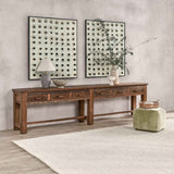 Ezra Natural 6 Drawer Console Table by Classic Home at Eve Furniture