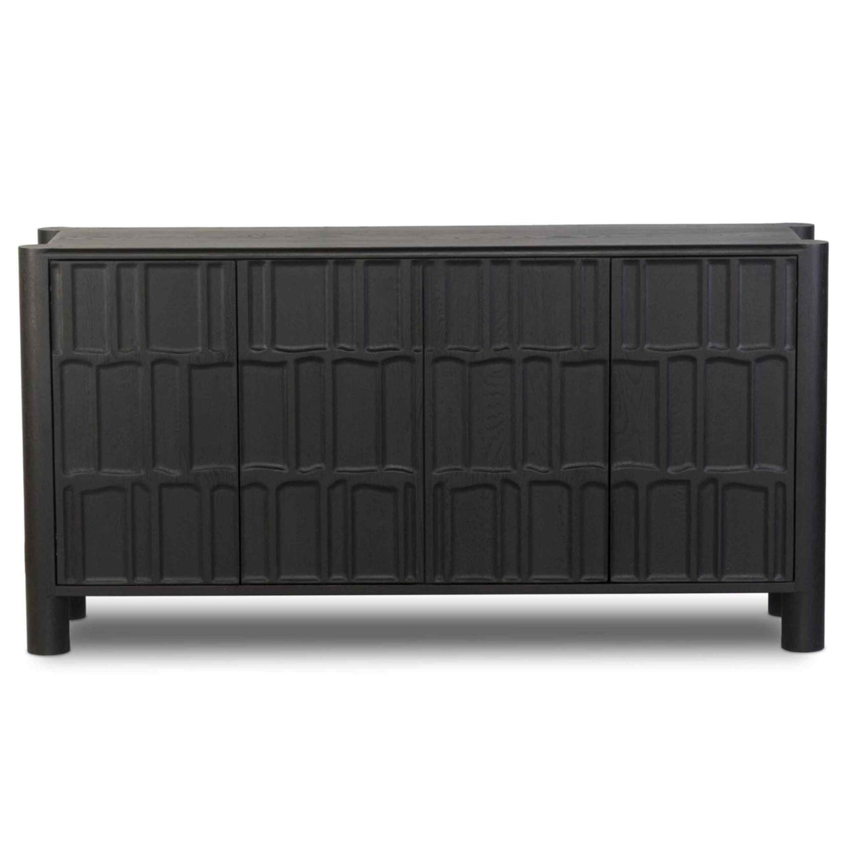 Ezri 4 Door Sideboard, Black Oak By Fourhands by Four Hands at Eve Furniture