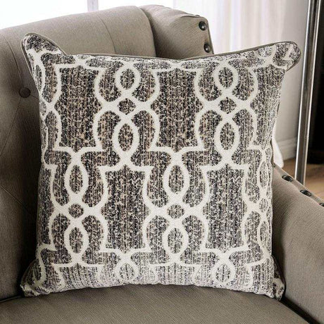 Ezrin Light Brown Stationary Sofa & Loveseat by Furniture of America at Eve Furniture