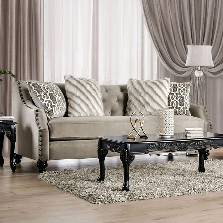 Ezrin Light Brown Sofa by Furniture of America at Eve Furniture