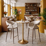 Bite Bar Table Beige & Gold - Image 2