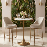 Bite Bar Table Beige & Gold - Image 9