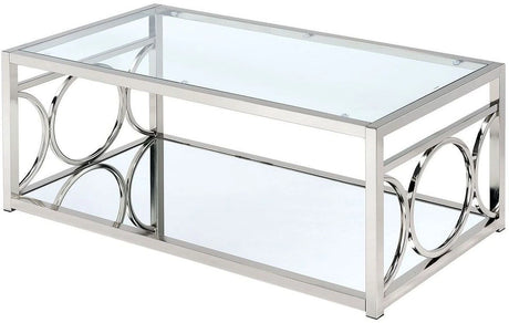 Rylee Chrome Coffee Table by Furniture of America at Eve Furniture