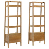 Fabian Distressed Light Brown 2-piece 3-shelf Bookshelf with Drawer by Coaster at Eve Furniture
