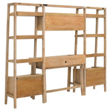 Fabian Distressed Light Brown 4-piece Computer Desk and Bookshelf Set by Coaster at Eve Furniture