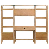 Fabian Distressed Light Brown 4-piece Computer Desk and Bookshelf Set by Coaster at Eve Furniture