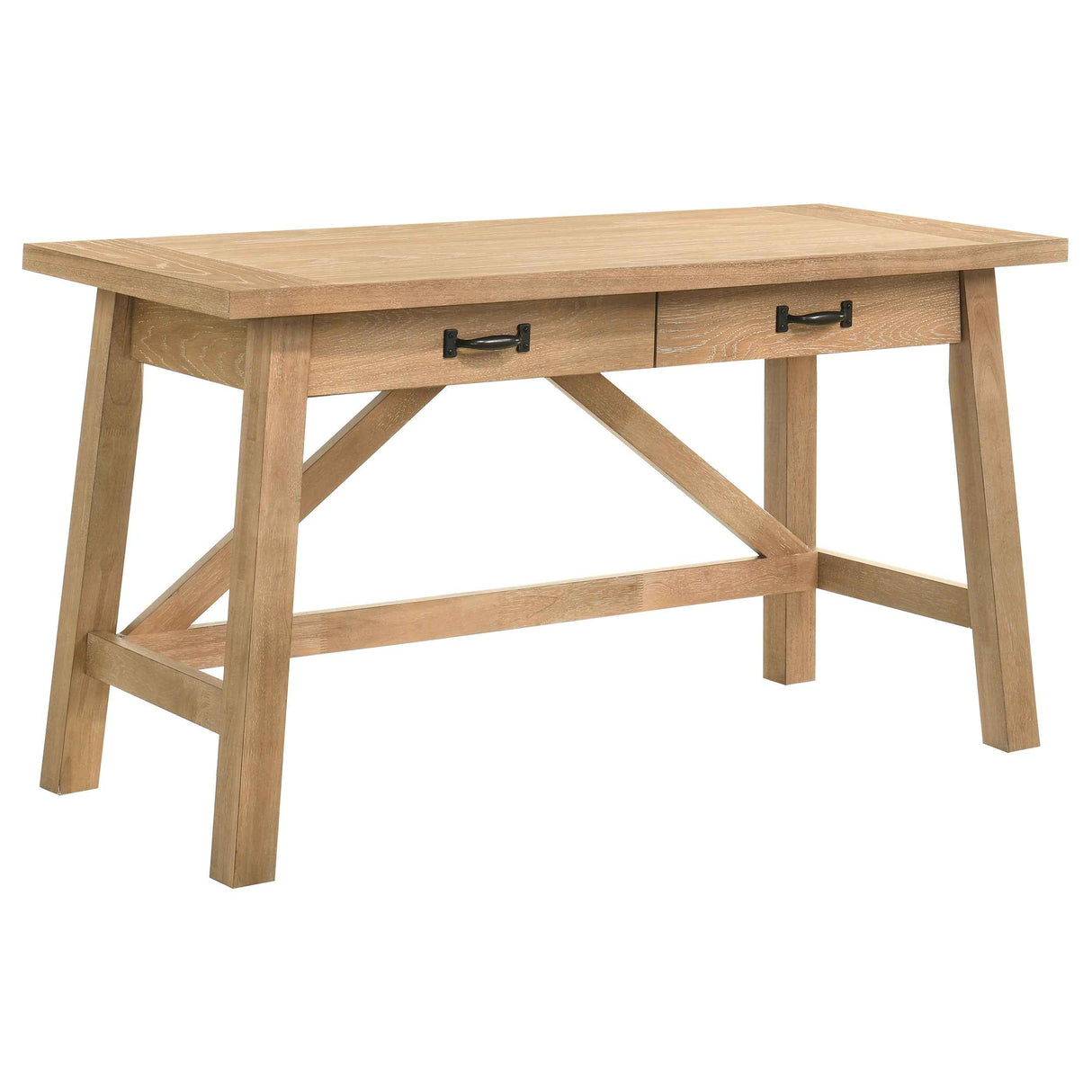 Fabian Distressed Light Brown 54-inch 2-drawer Computer Writing Desk by Coaster at Eve Furniture