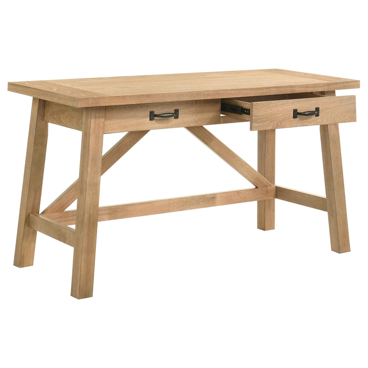 Fabian Distressed Light Brown 54-inch 2-drawer Computer Writing Desk by Coaster at Eve Furniture