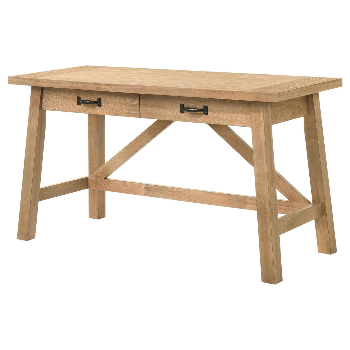 Fabian Distressed Light Brown 54-inch 2-drawer Computer Writing Desk by Coaster at Eve Furniture