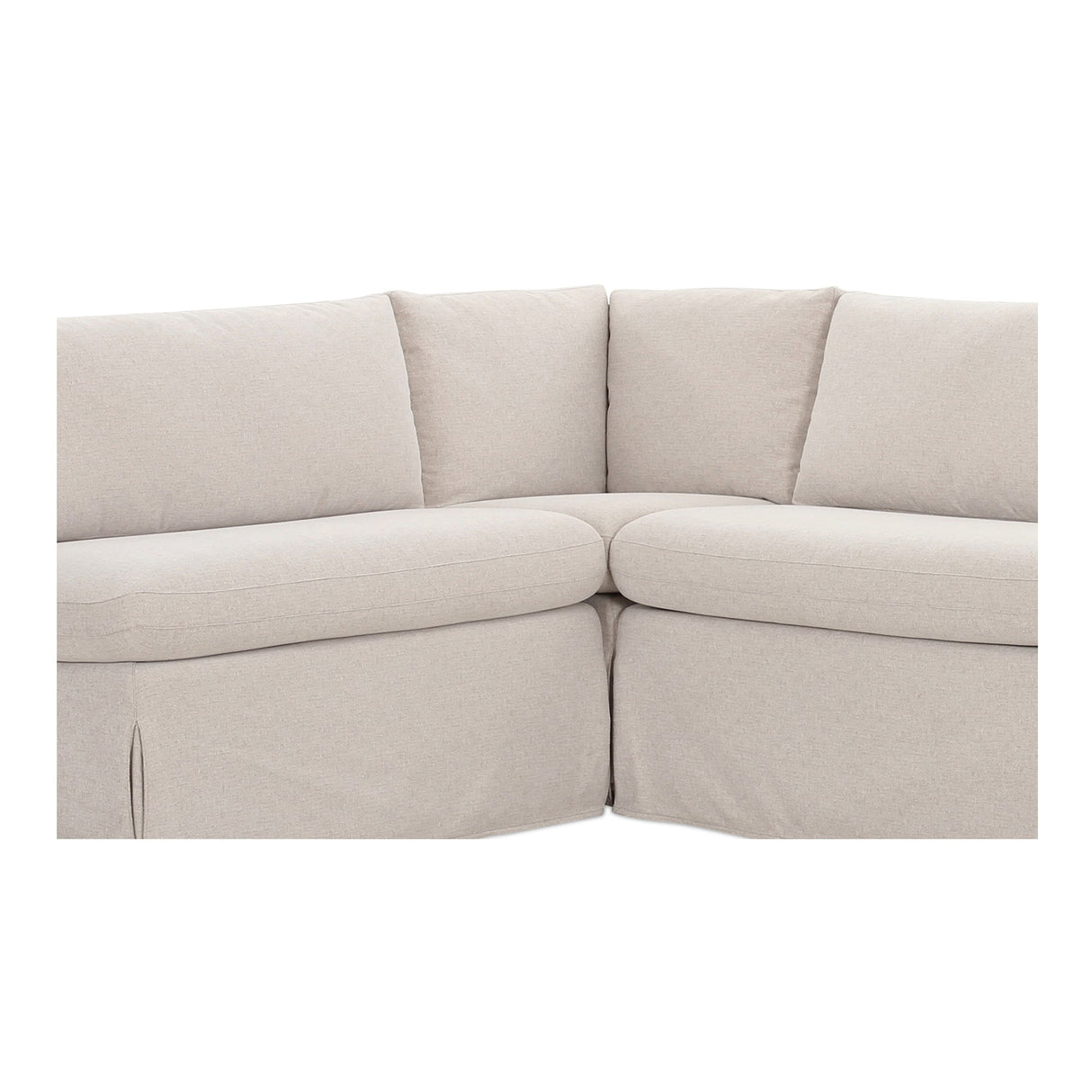 Fable Beige L Shape Slipcover 100.5" Dining Banquette by MOES at Eve Furniture
