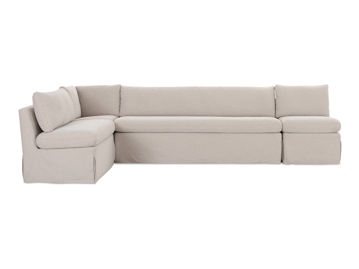 Fable Beige L Shape Slipcover 125.5" Dining Banquette by MOES at Eve Furniture