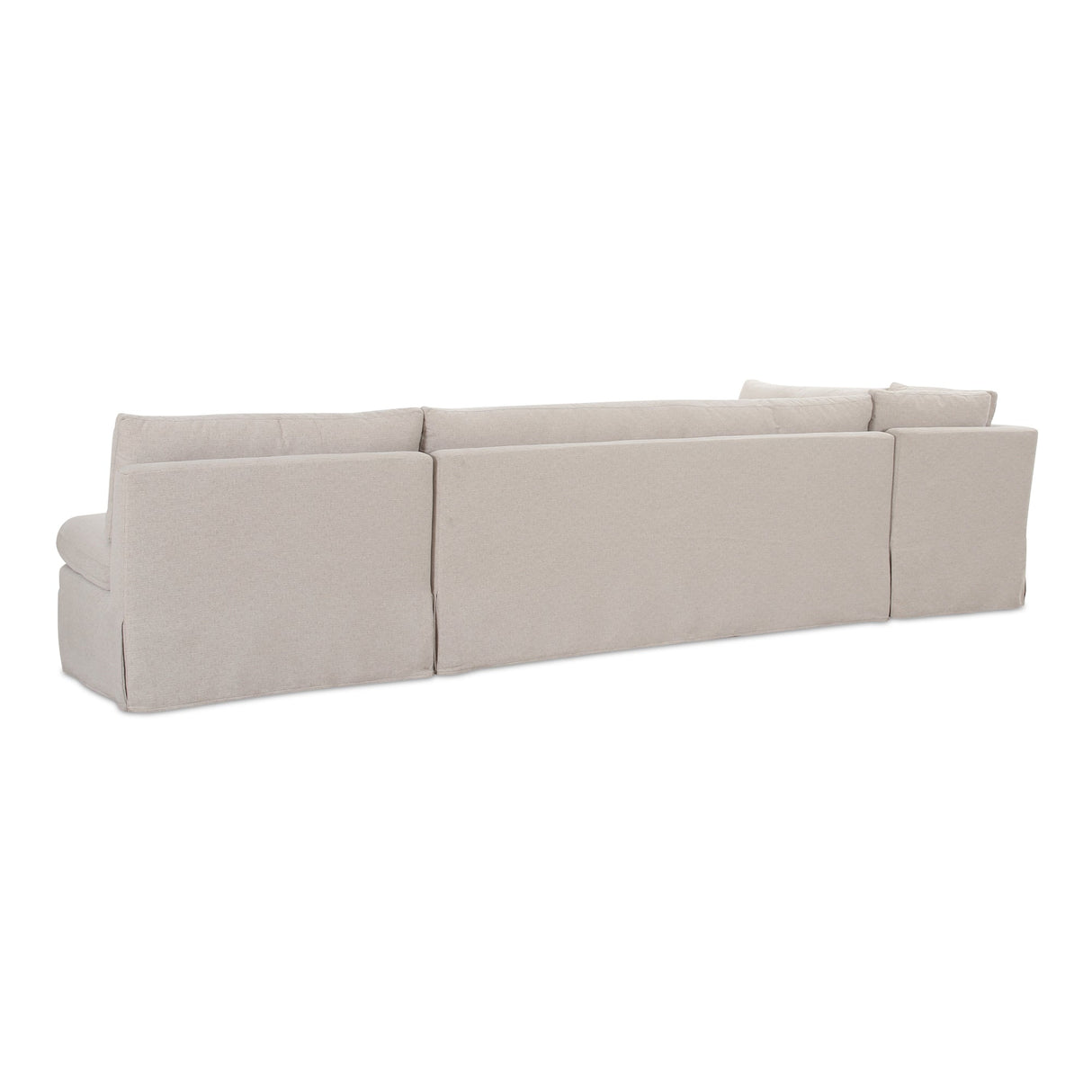 Fable Beige L Shape Slipcover 139.5" Dining Banquette by MOES at Eve Furniture