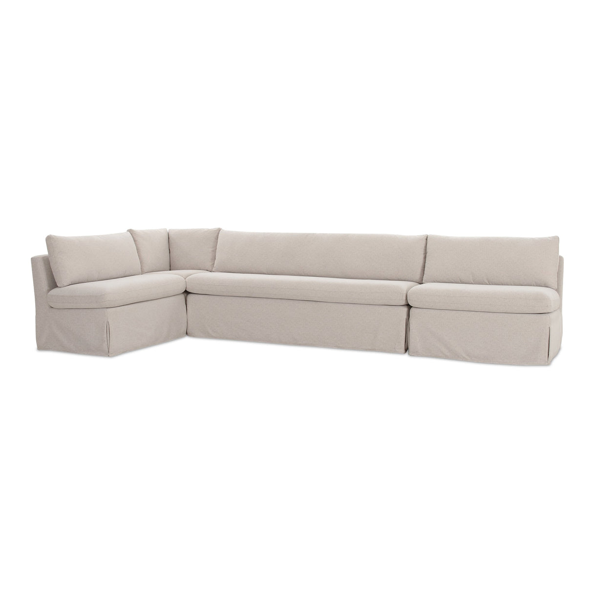 Fable Beige L Shape Slipcover 139.5" Dining Banquette by MOES at Eve Furniture
