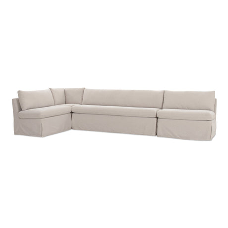 Fable Beige L Shape Slipcover 139.5" Dining Banquette by MOES at Eve Furniture