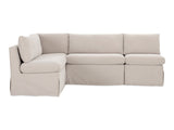 Fable Beige L Shape Slipcover 96" Dining Banquette by MOES at Eve Furniture