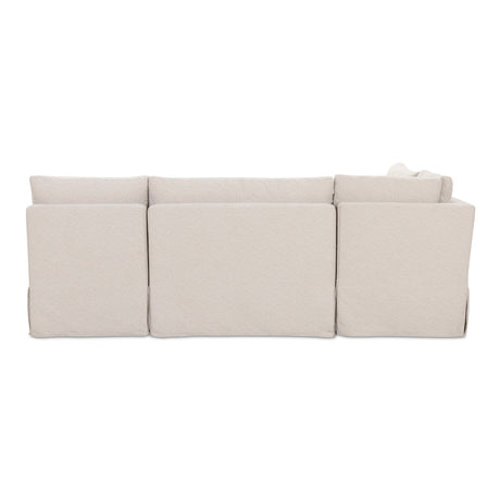 Fable Beige L Shape Slipcover 96" Dining Banquette by MOES at Eve Furniture