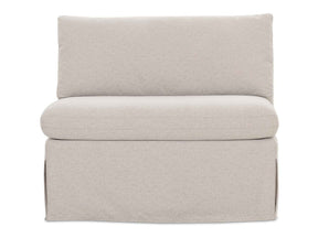 Fable Beige Slipcover Dining Chair and Half by Moe's Home at Eve Furniture