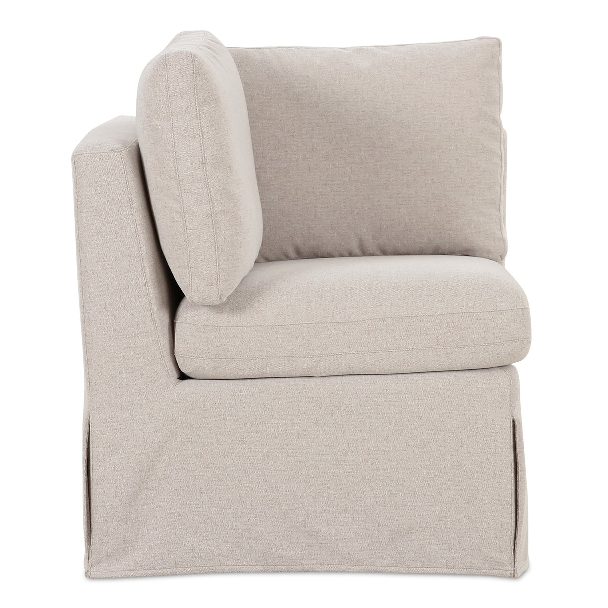 Fable Beige Slipcover Dining Corner Chair by MOES at Eve Furniture