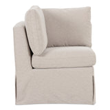 Fable Beige Slipcover Dining Corner Chair by MOES at Eve Furniture