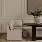Fable Beige Slipcover Dining Corner Chair by MOES at Eve Furniture