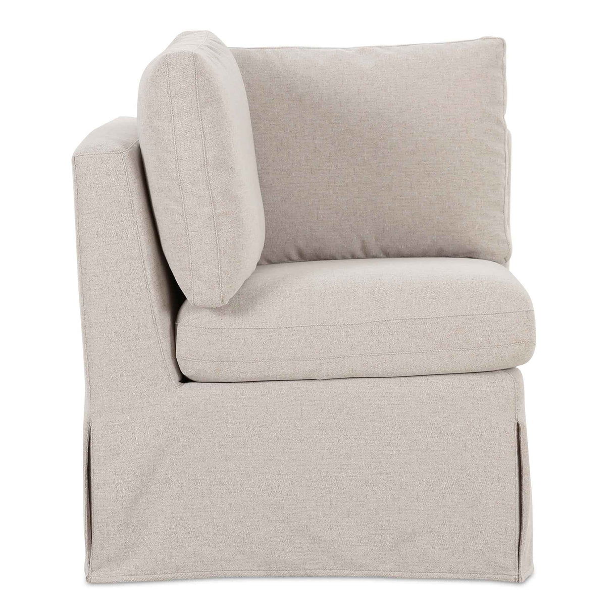 Fable Beige Slipcover Dining Corner Chair by Moe's Home at Eve Furniture