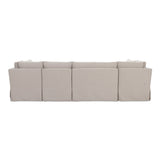 Fable Beige U Shape Slipcover Dining Banquette 121 in by MOES at Eve Furniture