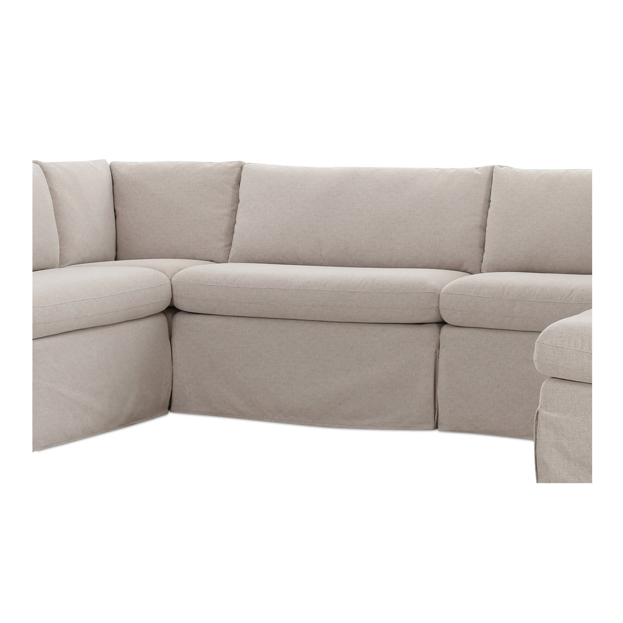 Fable Beige U Shape Slipcover Dining Banquette 121 in by MOES at Eve Furniture