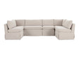 Fable Beige U Shape Slipcover Dining Banquette 121 in by MOES at Eve Furniture