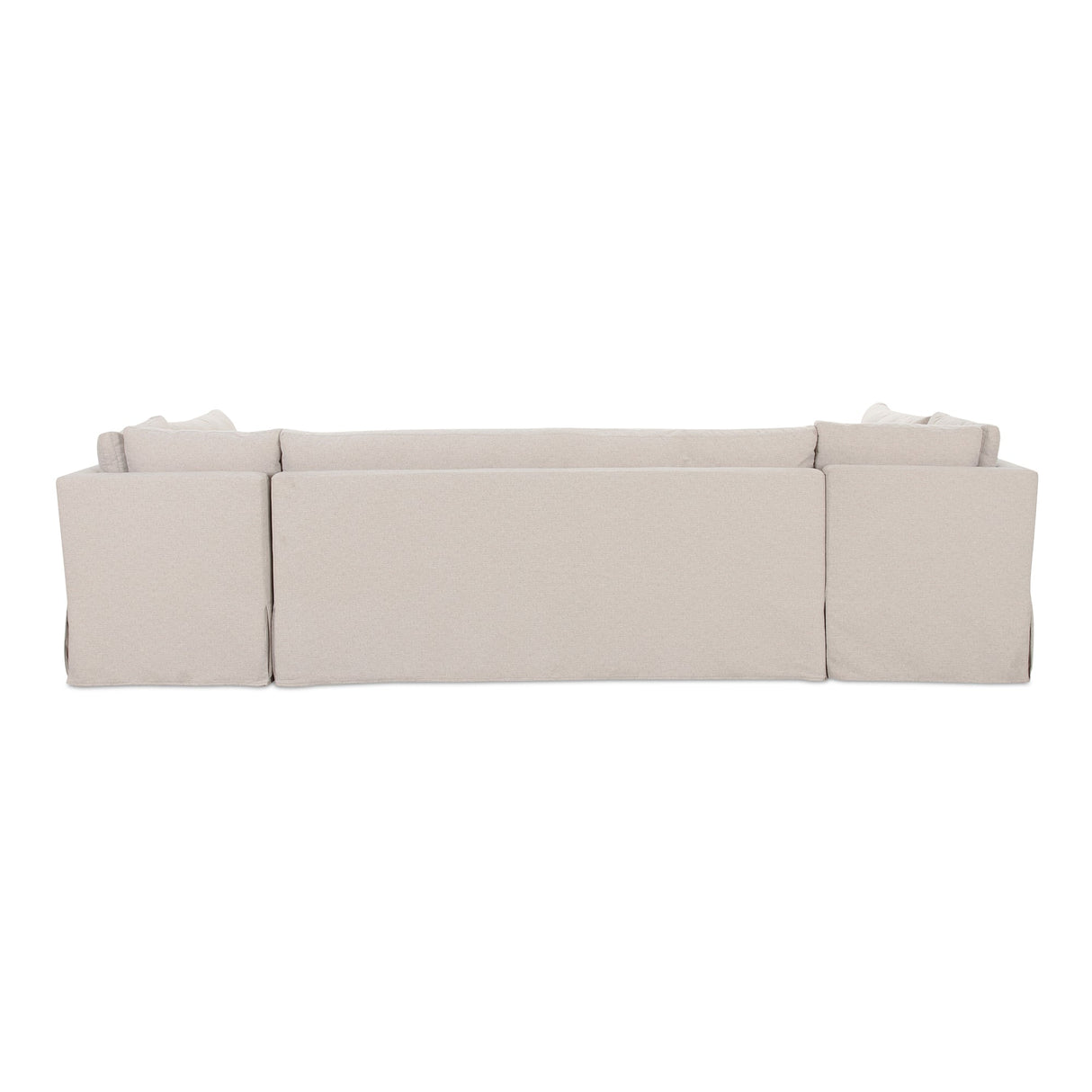 Fable Beige U Shape Slipcover Dining Banquette 129 in by MOES at Eve Furniture