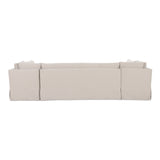 Fable Beige U Shape Slipcover Dining Banquette 129 in by MOES at Eve Furniture