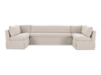 Fable Beige U Shape Slipcover Dining Banquette 129 in by MOES at Eve Furniture