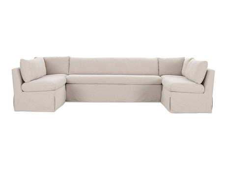 Fable Beige U Shape Slipcover Dining Banquette 129 in by MOES at Eve Furniture